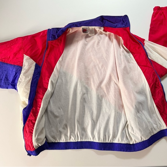 Vintage Nike Swoosh 80s 90s Full Zip Windbreaker Embroidered Logo L Unisex - Picture 16 of 16